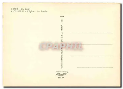 Gisors (27. Eure) — A Igreja — O Portal — Impressor Combier — Verso