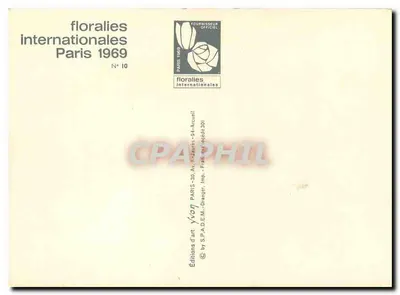 Jardim botânico interno — Exposição floral — Éditions d'art Yvan, N° 10 — Verso