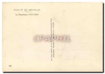 Panthéon — Paryż — Éd. d'Art Guy, nr 752 — Rewers