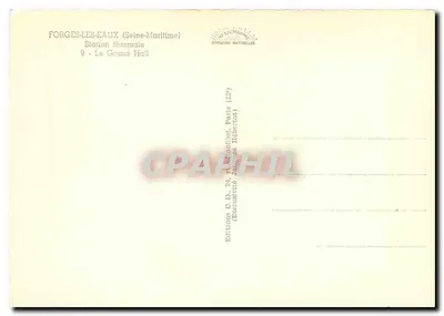 Forges-les-Eaux — Estação termal — Edições C.D. (12e) — Verso