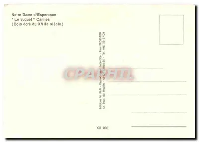 Nasza Panienka Nadziei — 'Le Suquet' Cannes — drewniane wyroby z XVII wieku — Wydawnictwo MI PLAI — Rewers