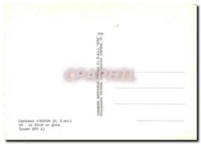 Catedral de AUTUN (71. S.-et-L.) — O Cristo na Glória — Tympanos (século XII) — Verso