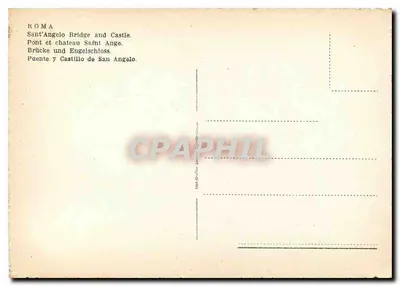 Rzym — Castel S. Angelo — widok mostu i zamku — Rewers