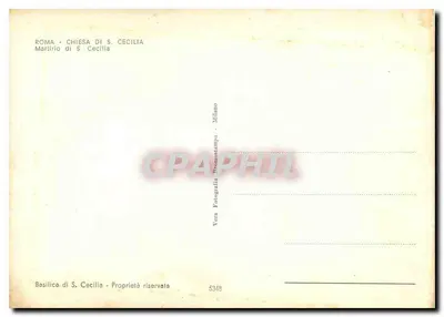 Martírio de S. Cecília — Basílica de S. Cecília — Vera Fotografia Milano — Verso