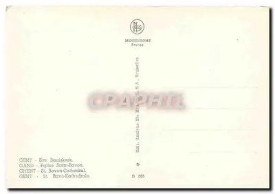 Ghent - Igreja de São Bavon — editor Mexichrome, série B 205 — Verso