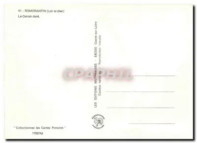 Romorantin — O Carroir dourado — Edições Nivernais — Verso