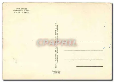 L'ospedale dei Dispensaires — Montargis (Loiret) — Edizioni L'Orleanais — Verso