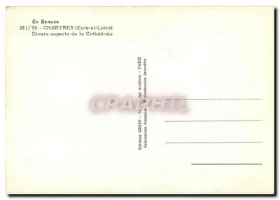 Katedra w Chartres — Różne widoki — Wydawnictwo GREFFE — Rewers