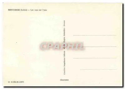 Montargis (Loiret) — Le strade sull'acqua — Editore Maçon — Verso