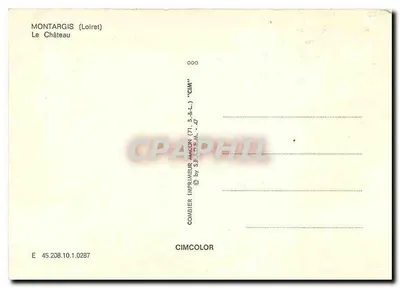 Montargis (Loiret) — El Castillo — Editor Combier — Reverso