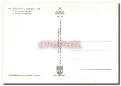 Deauville (Calvados) — 'A praia florida' — O Hotel Normandie — editor Affratt & Frères, série HR 32 — Verso