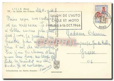 Ogród Dzieci — Lille — wydawca IRIS, numer serii nieodczytalny — Rewers