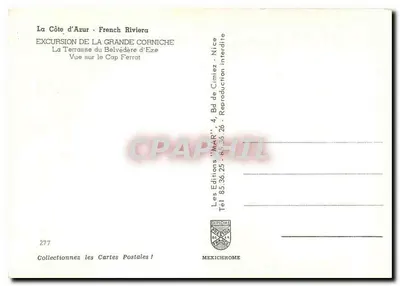Widok na Kap Ferrat — Terrasa Belvedere w Eze — Wydawnictwo 'MéR' — Rewers