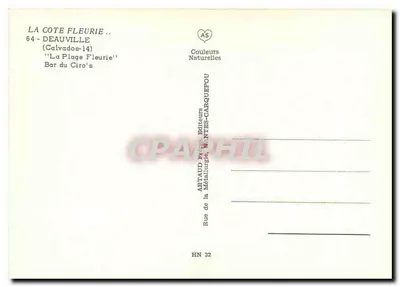 A Costa Florida — Deauville — editor Aptaud, Nantes — Verso