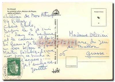 Villar-d'Arêne — Castelo de Bon Attrait — editor TITANIQUE — Verso