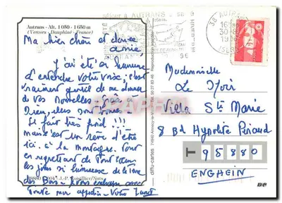 Autrans — vista panorâmica — Reprodução J.P. Koissilier / Nuts — Verso