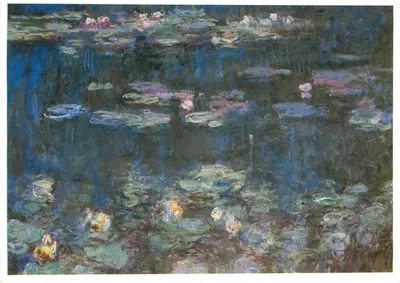 Les Nymphéas, reflexos verdes — detalhe — Museu de l'Orangerie, Paris