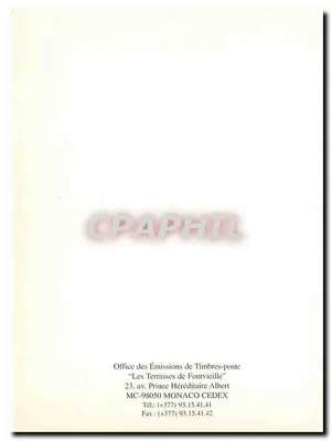 Dwa strażnicy w mundurach — Monako — Office des Émissions de Timbres-poste — Rewers