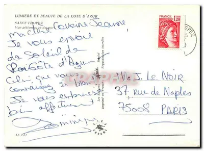 Saint-Tropez — Pittoreski widok portu — Les Éditions Chromo — Rewers