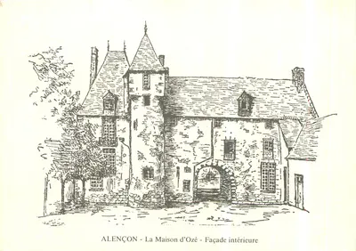 Alençon - A Casa de Ozé - Fachada interna — desenho arquitetônico