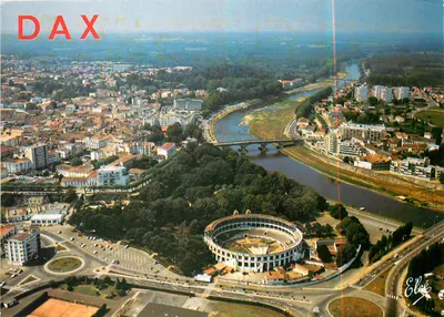 Dax — Visão Geral com as cristas e os Pontes sobre o Adour — Editor Elcé