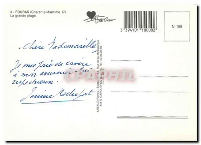 FOURAS półwysip — Duża plaża — ARTAUD Bracia, N 155 — Rewers