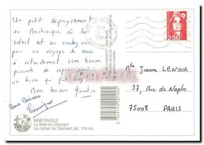 Martinique, o Diamante — Edições Exbrayat, n° 34974001005 — Verso