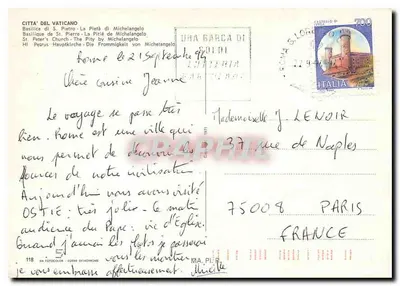 La Pietà Michała Anioła — Bazylika Świętego Piotra — Watykan — Rewers