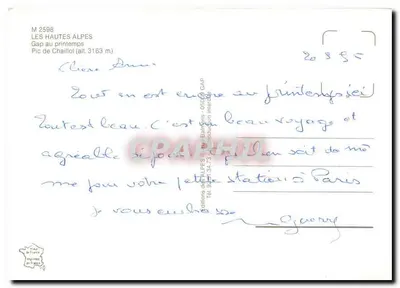 Gap no primavera — Pic de Chaillol (alt. 3163 m) — Éditions des Alpes — Verso