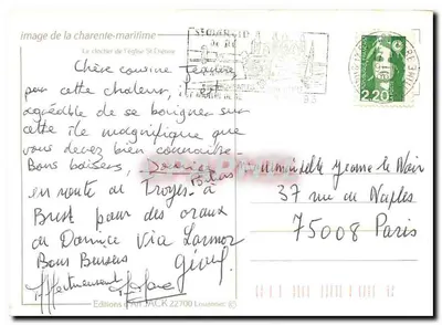 Igreja de Saint-Étienne — Ilha de Ré — Edições d'Art JACK — Verso
