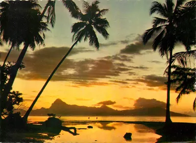 Tahiti — pôr do sol — Edição La Bayse, n° 96