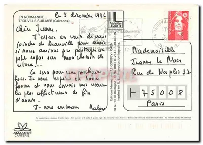Trouville-sur-Mer — Luftbild des Hafens und der Stadt — Verlag Envy — Rückseite