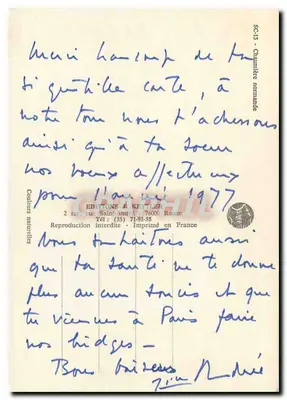 Casa com colunas — Chaumière normanda — Éditions A. Kettler, n° SC-13 — Verso