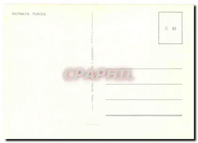 Matmata - Tunezja — Pustynia Matmata — Wydawca CHAMAM 5 A — Rewers