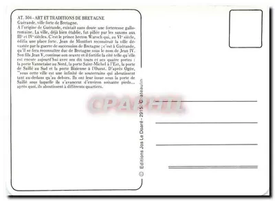 Guérande — silny miasteczko Bretanii — Wydawnictwo Jos Le Doaré, nr 504 — Rewers