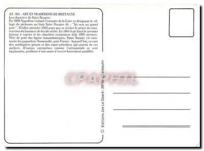 Os Estaleiros de Saint Nazaire — Editor Jos Le Doaré, n° 501 — Verso