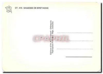 Trabalho em um navio — Sagesse de Bretagne — Editions d'Art JOS Le Doaré — Verso