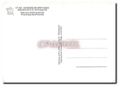 Sagacidade da Bretanha — Provérbio sobre esculturas — Éditions d'Art Jos. Châteaulin — Verso
