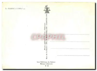 Marynarka żaglowa — seria 44 — Wydawnictwo Pierre Aptat & Cie - Nantes — Rewers