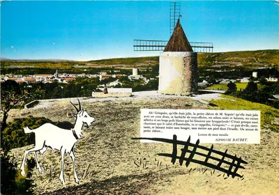 O Moulin de Alphonse Daudet em Fontvieille (B.-du-Rh.) — Paisagens da Provença — Éditions S.L. — N° 10.858/63.390