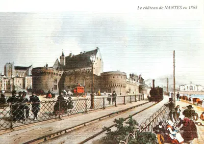 O castelo de NANTES em 1865 — Litografia — Edições de Arte JOS. Le Dagaré