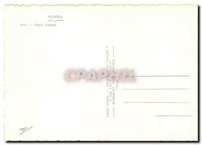Djémila — Vista do Velho Fórum — Edição La Cigogne — Verso