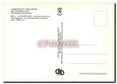 A Sardane — dança popular catalã — Edição Paul Goudin — Verso