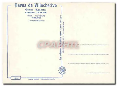 Haras de Villechétive — Centro Equestre — Daniel Doyen — Verso