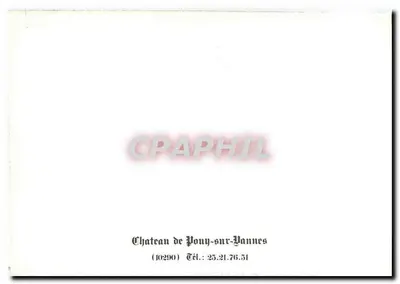 Castelo de Pony-sur-Yonne — vista invernal nevada — (10290) — Verso