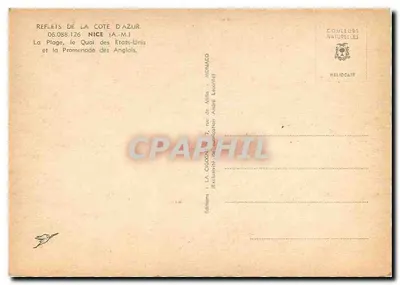 Widok plaży i Quai des États-Unis w Nicei — Wydawnictwo La Cigogne, seria 06.088.126 — Rewers