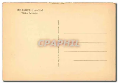 Mulhouse (Haut-Rhin) — Teatr Miejski — Foto Mang - St-Louis - Reprod. inédite - N° 687 — Rewers