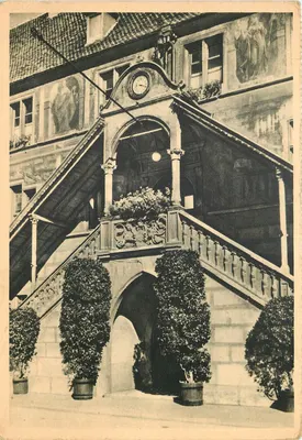 Mulhouse (Haut-Rhin) — Entrada do Hotel de Ville — Foto Maag, St-Louis (Haut-Rhin), N° 5222