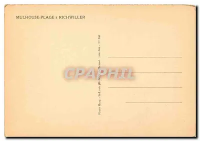 Praia em Richwiller — Mulhouse — Foto Mang - St-Louis — Verso
