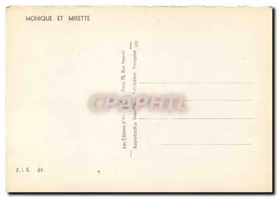Dziecko i pies dzielący posiłek — 'Tête à tête' — Les Éditions d'Art Monique et Mirettes, F.I.B. 64 — Rewers